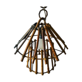 Rattan hanging lamp