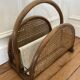 Review door in canning rattan and fabrics