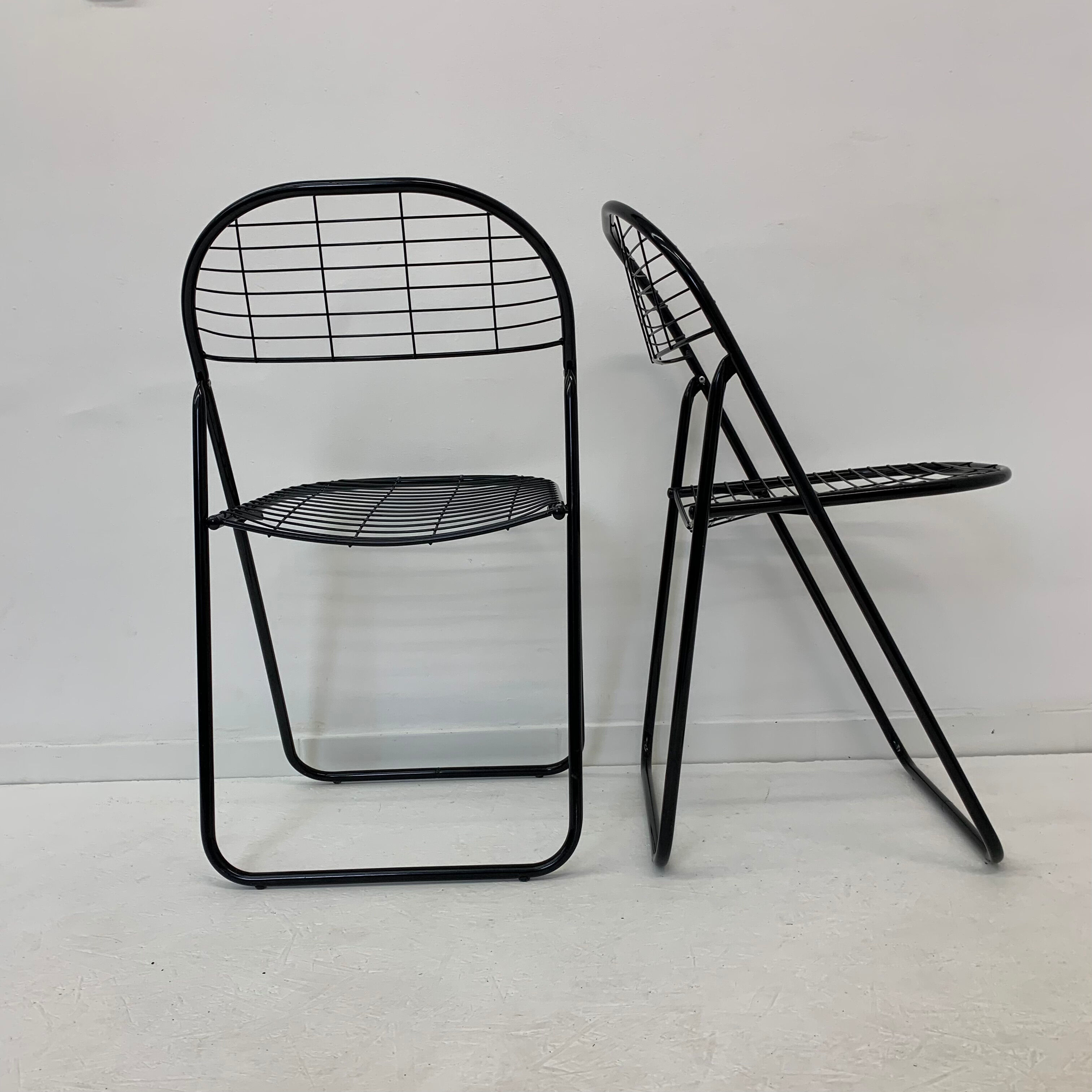 Ensemble de 2 chaises métalliques post-modernes par Niels Gammelgaard pour Ikea, années 1980