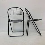 Set of 2 post modern wire chairs by Niels Gammelgaard for Ikea , 1980's