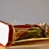 Ancient plaster statue of the Virgin and Child Jesus - hand painted - 54 cm - 1936