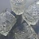 Set of 4 vintage glasses from the 60s-70s in moulded glass.