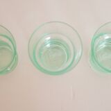 Set of 8 green glasses