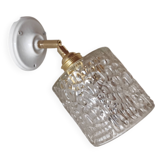 Vintage molded glass wall light