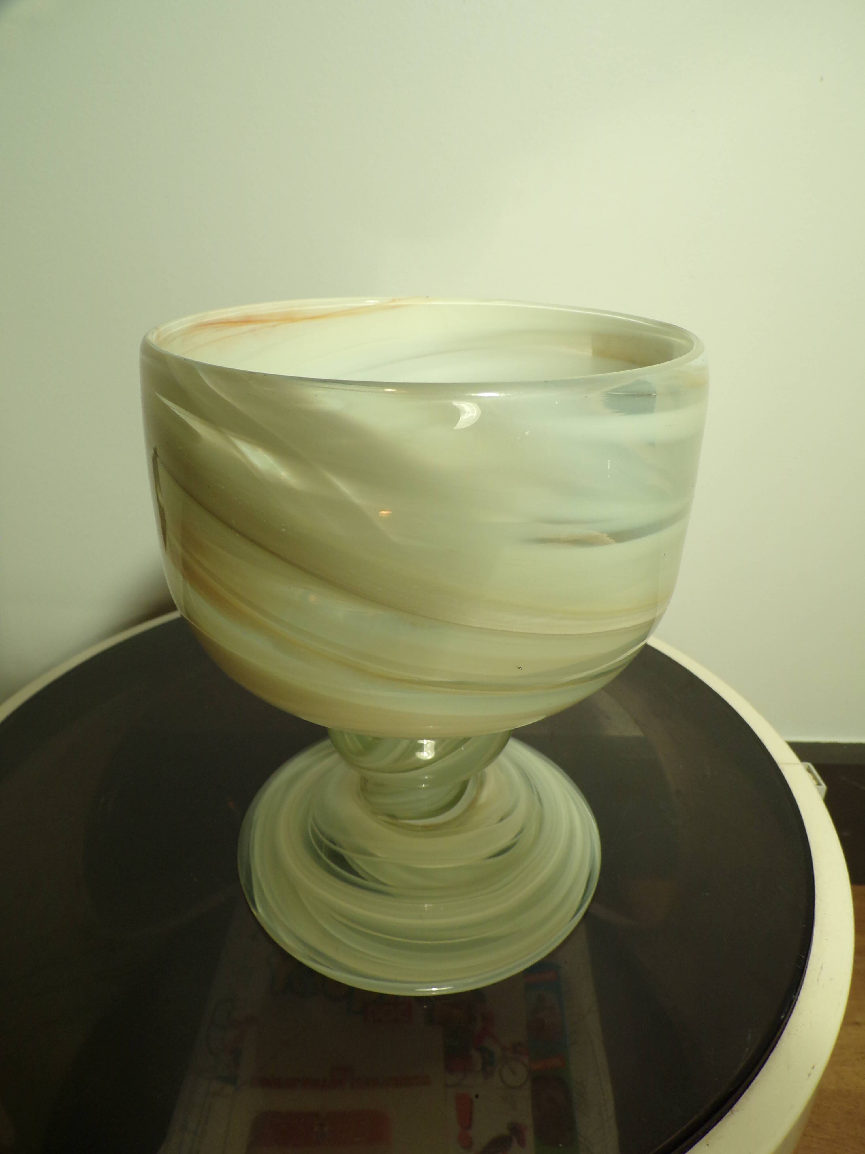 Old Moorish Vase in Marbled Glass by Bob le Gleis