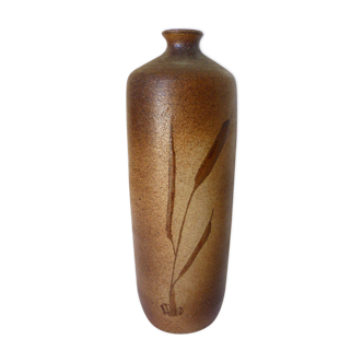 Bottle in vintage glazed stoneware