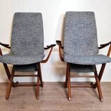 Pair of scandinavian mechanism armchairs from the 1970s