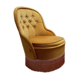 Gold velvet toad chair