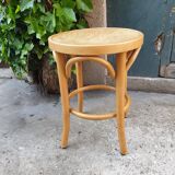Wooden stool turned bistro style
