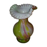Vase Clichy puffed glass speckled