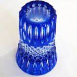 Cobalt blue cut vase
