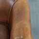 Sheepskin leather club chair with beautiful colours and comfortable seat