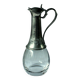 Carafe à vin en cristal et métal, fabriquée en italie, vintage des années 1960