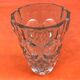 Art Deco Style Faceted Vase Clear Glass Geometric Decor