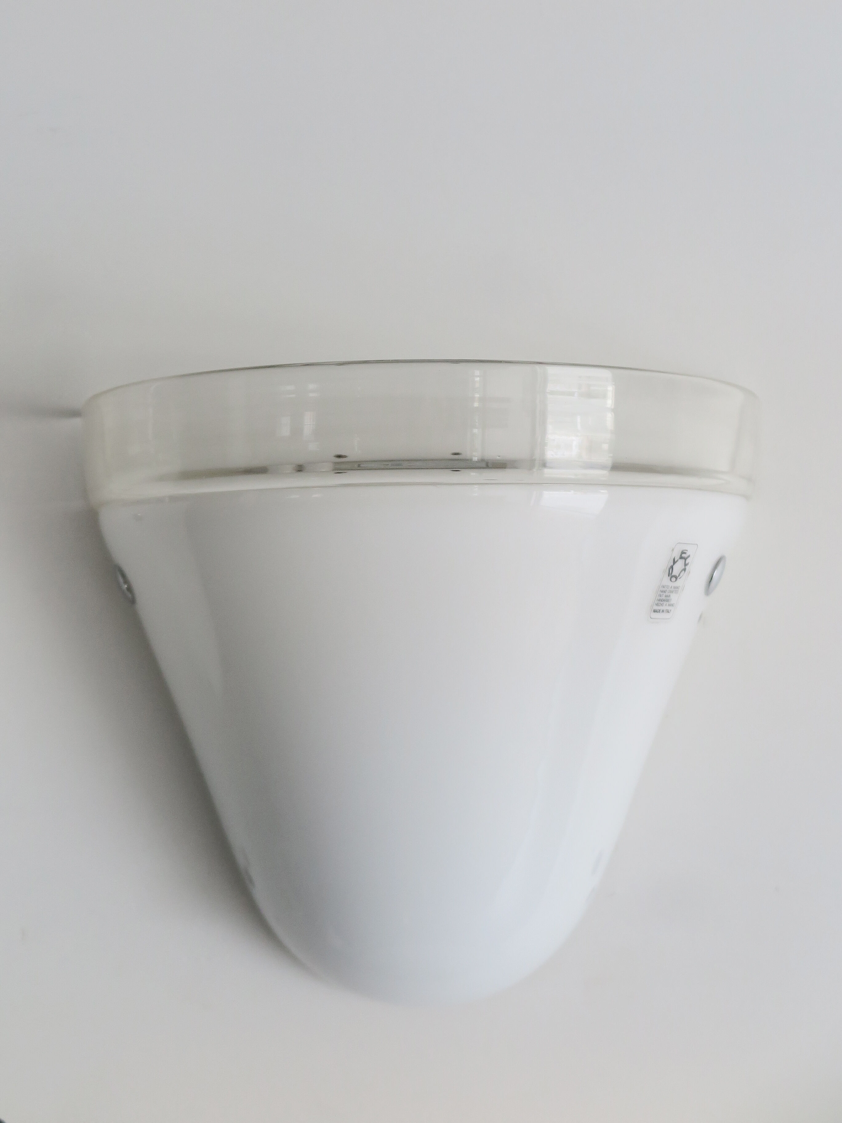 Italian sconces wall lamps  by Leucos with Murano glass, 1970s