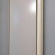 Oval mirror, white laqué wood 1960