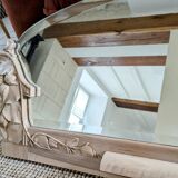 Miroir art deco bois sculpté