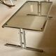 Vintage chrome and glass lounge table 1970