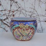 Hand-painted Chinese vase with gilded decorations, 1950