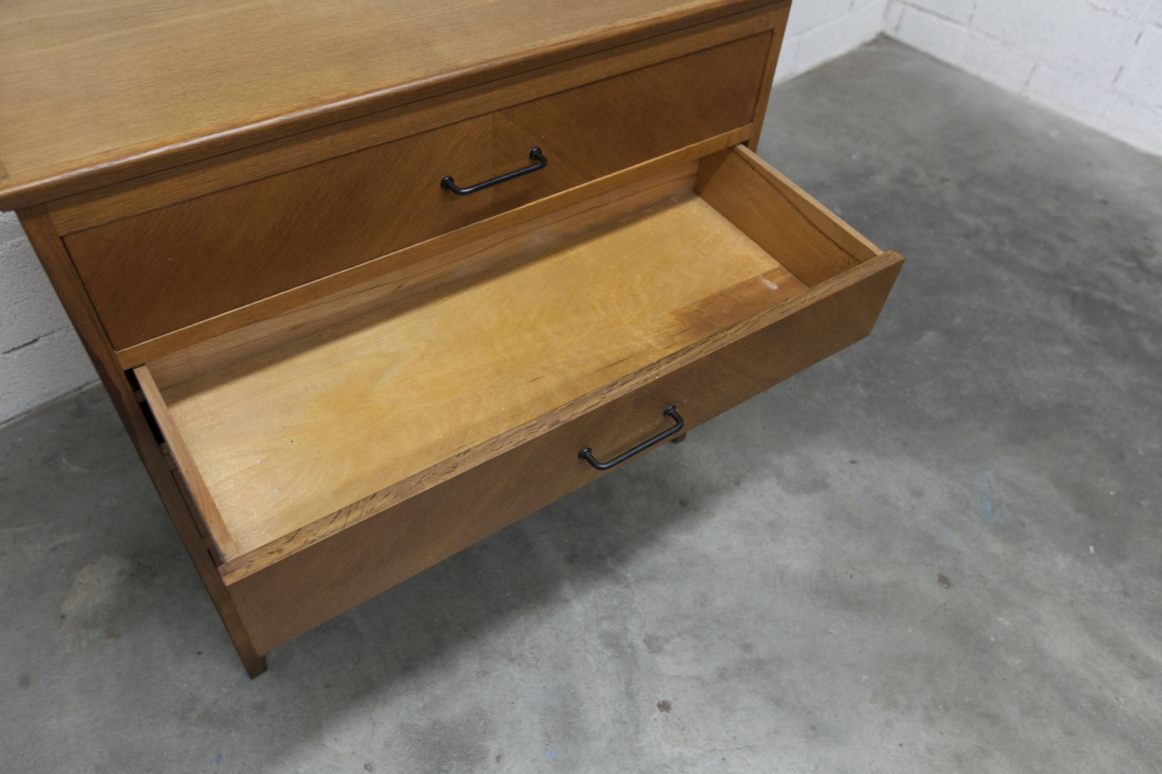 Scandinavian chest of drawers 1960 light oak clean and solid