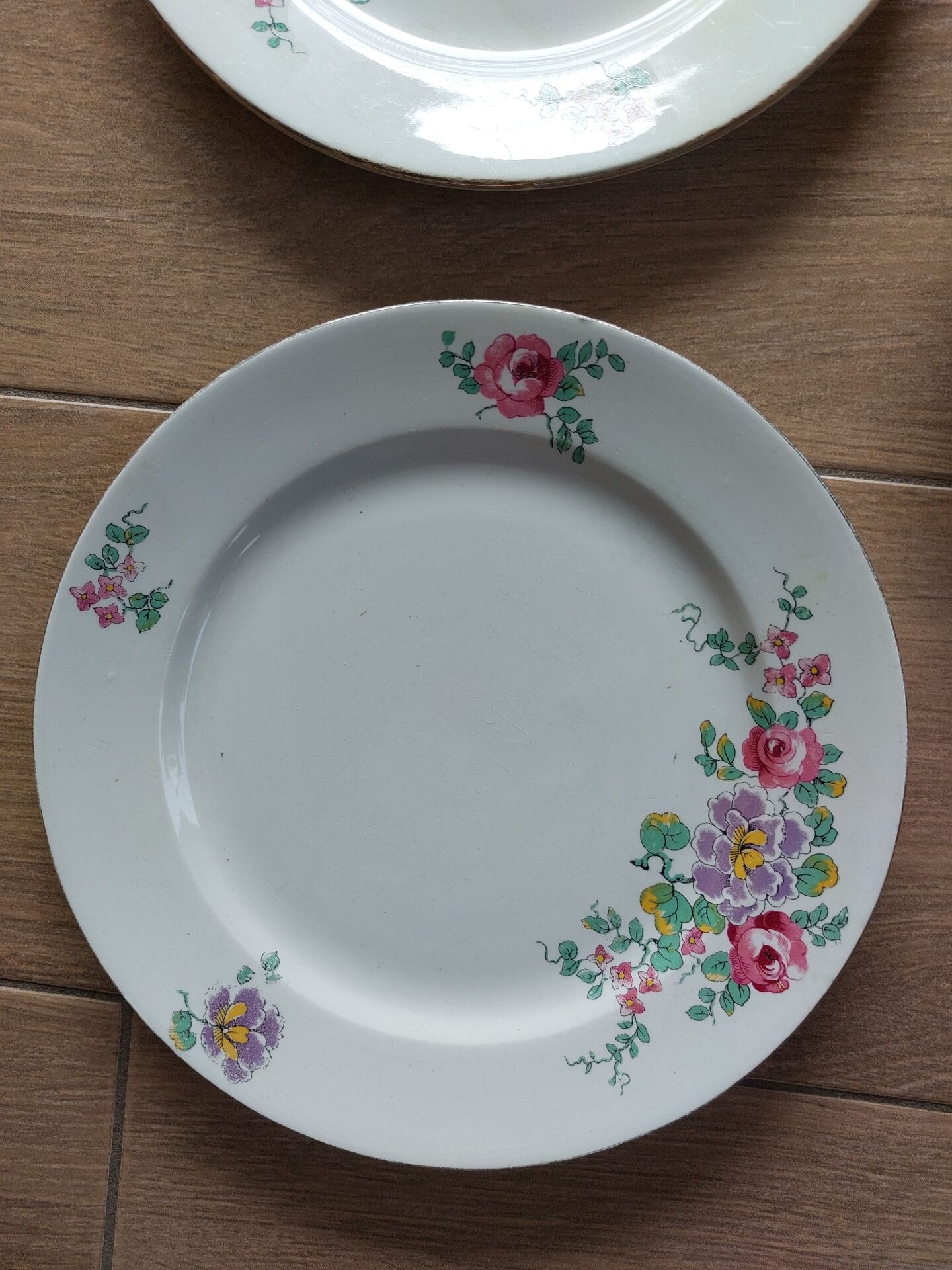 Assiettes faïence Sarreguemines