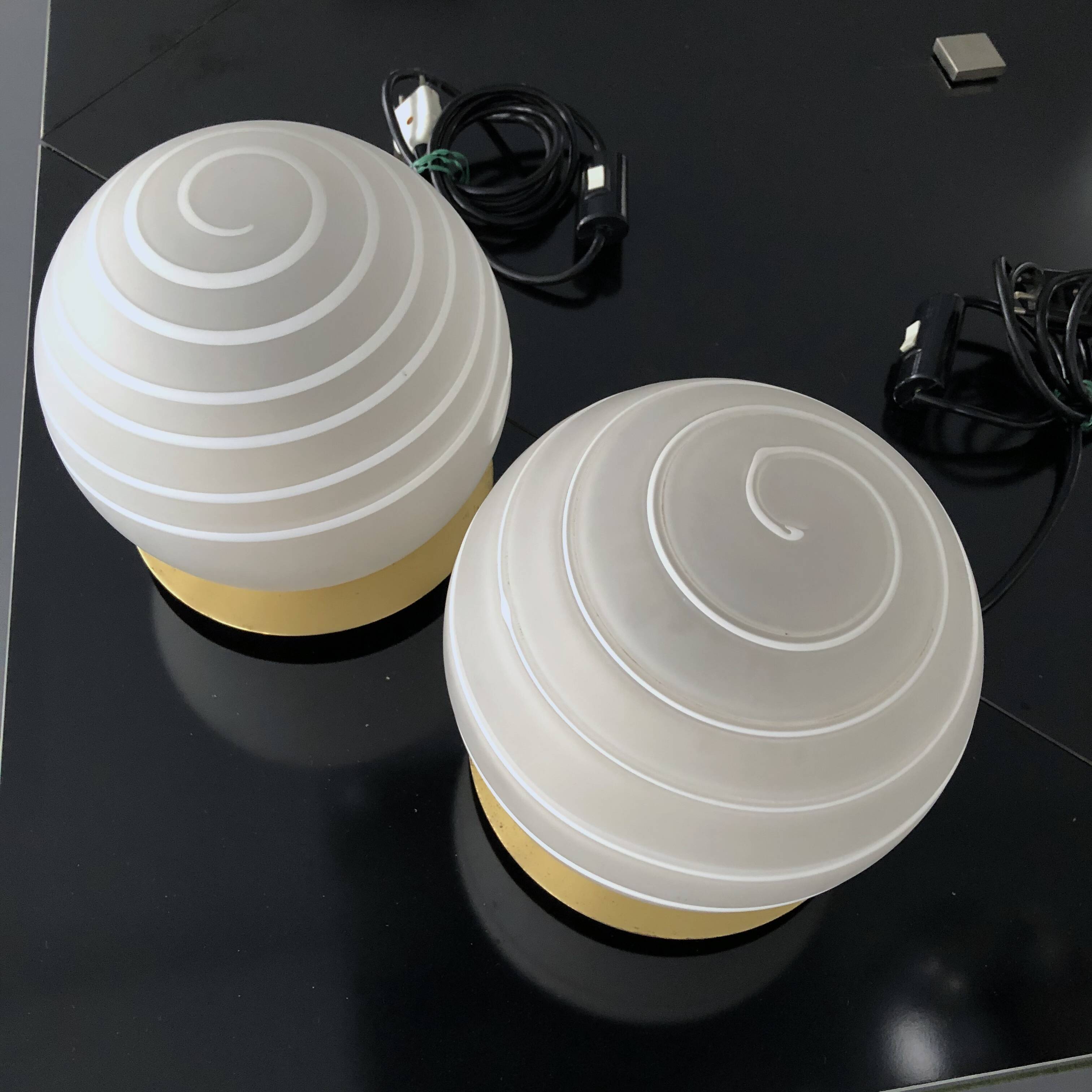 Brass and Murano Glass Table Lamp, Angelo Brotto for Esperia 1970