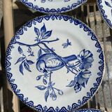 Set of six dessert plates HB Choisy le Roi Japanese model