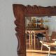 Carved wood art deco mirror 49x79cm