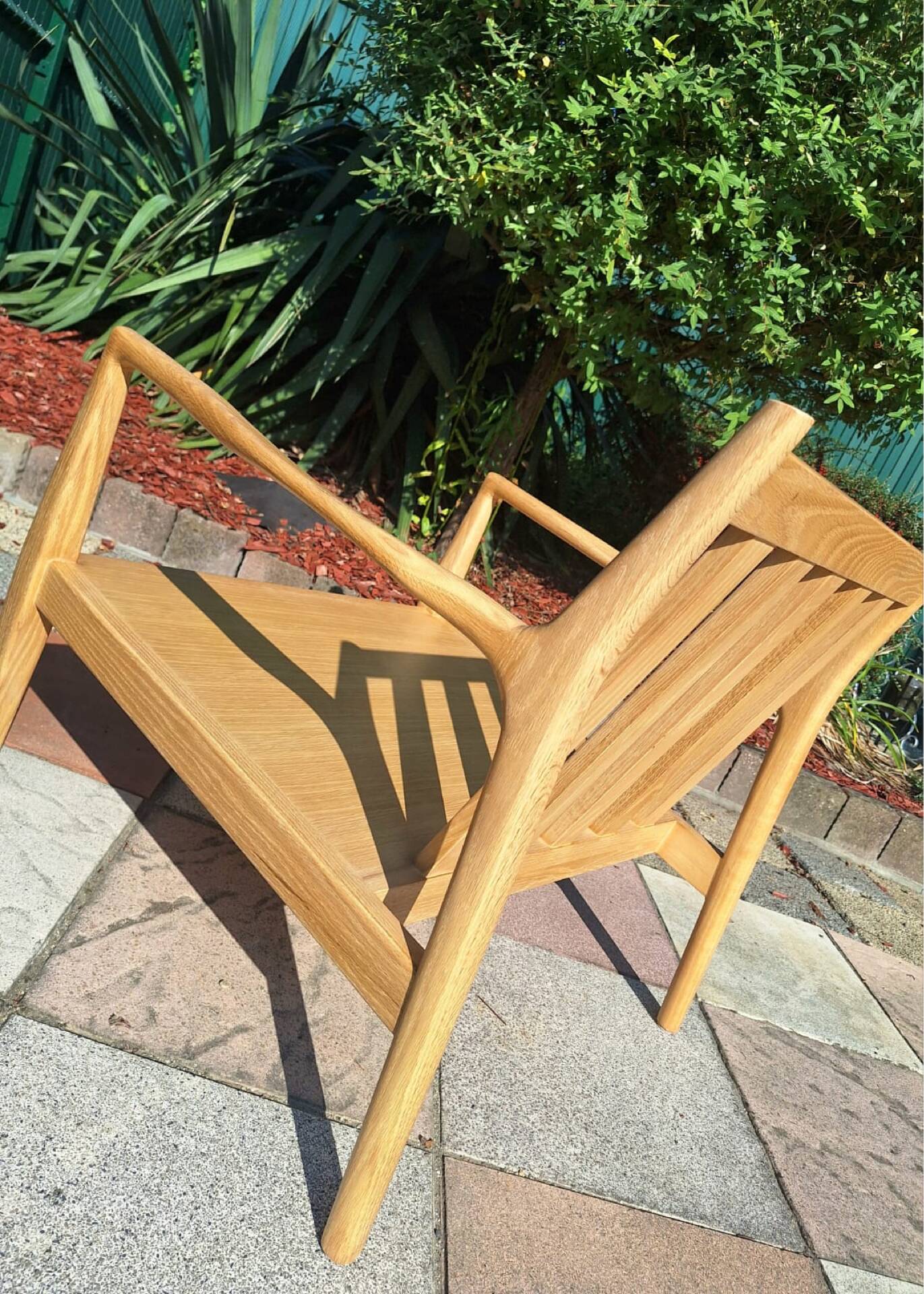AMPM fauteuil Dilma chêne naturel neuf, meuble design scandinave