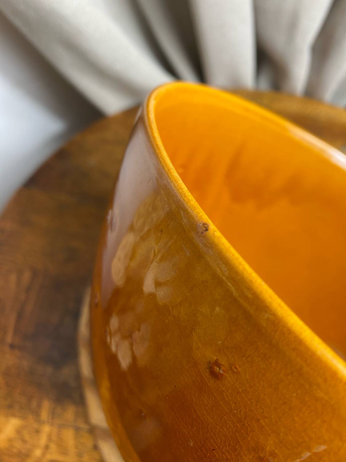 Glazed ceramic salad bowl