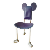Javier Mariscal chair - "Garriris" model purple leather