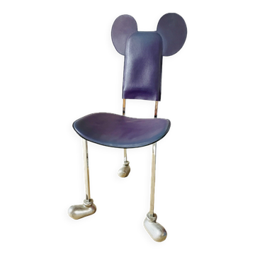 Javier Mariscal chair - "Garriris" model purple leather