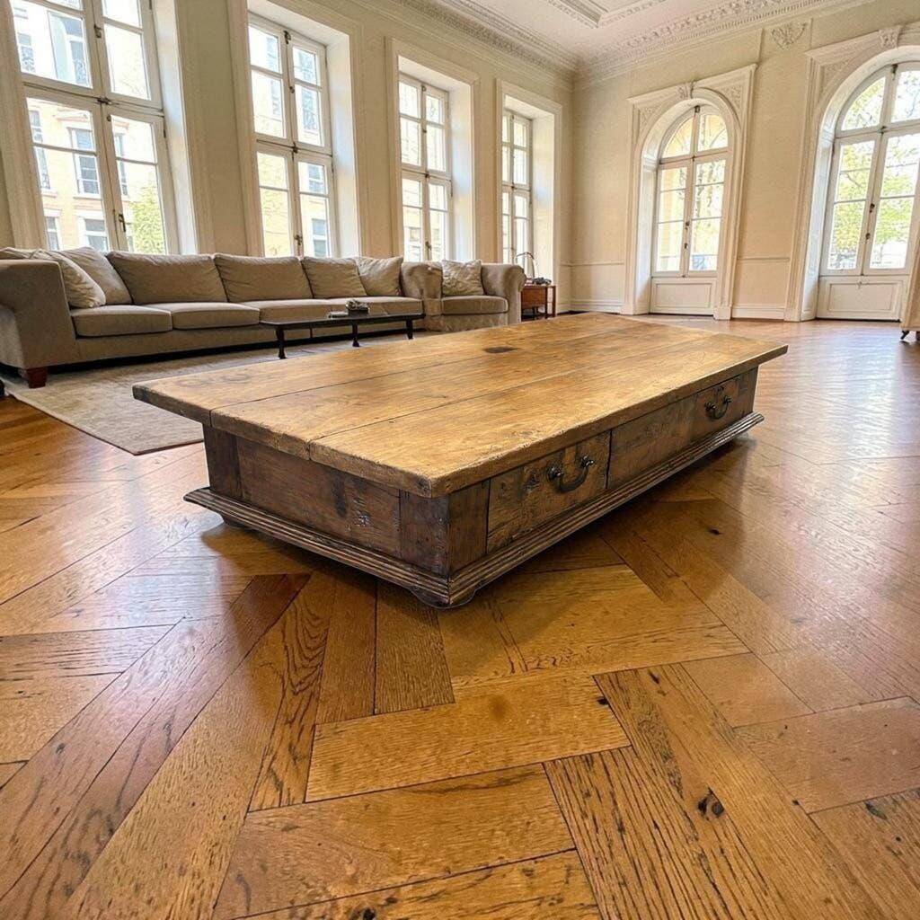 Table basse/table basse robuste vintage XL