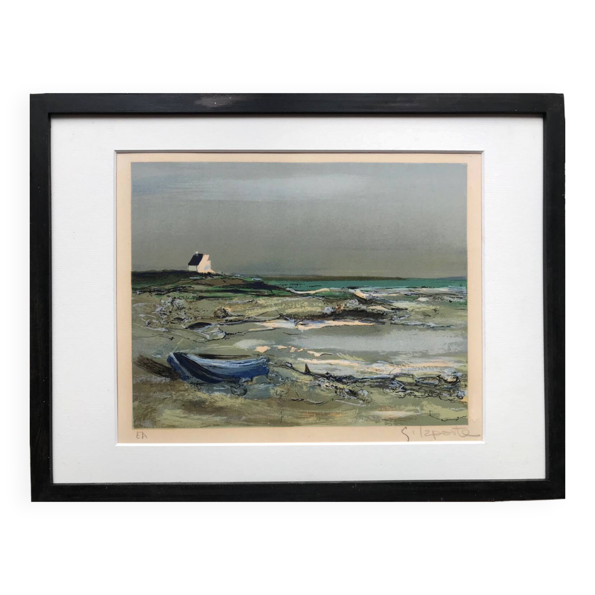 Wild coast. lithograph signed by georges laporte (1926-2000)