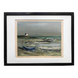 Wild coast. lithograph signed by georges laporte (1926-2000)