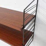 Modular teak string shelving system 1950s
