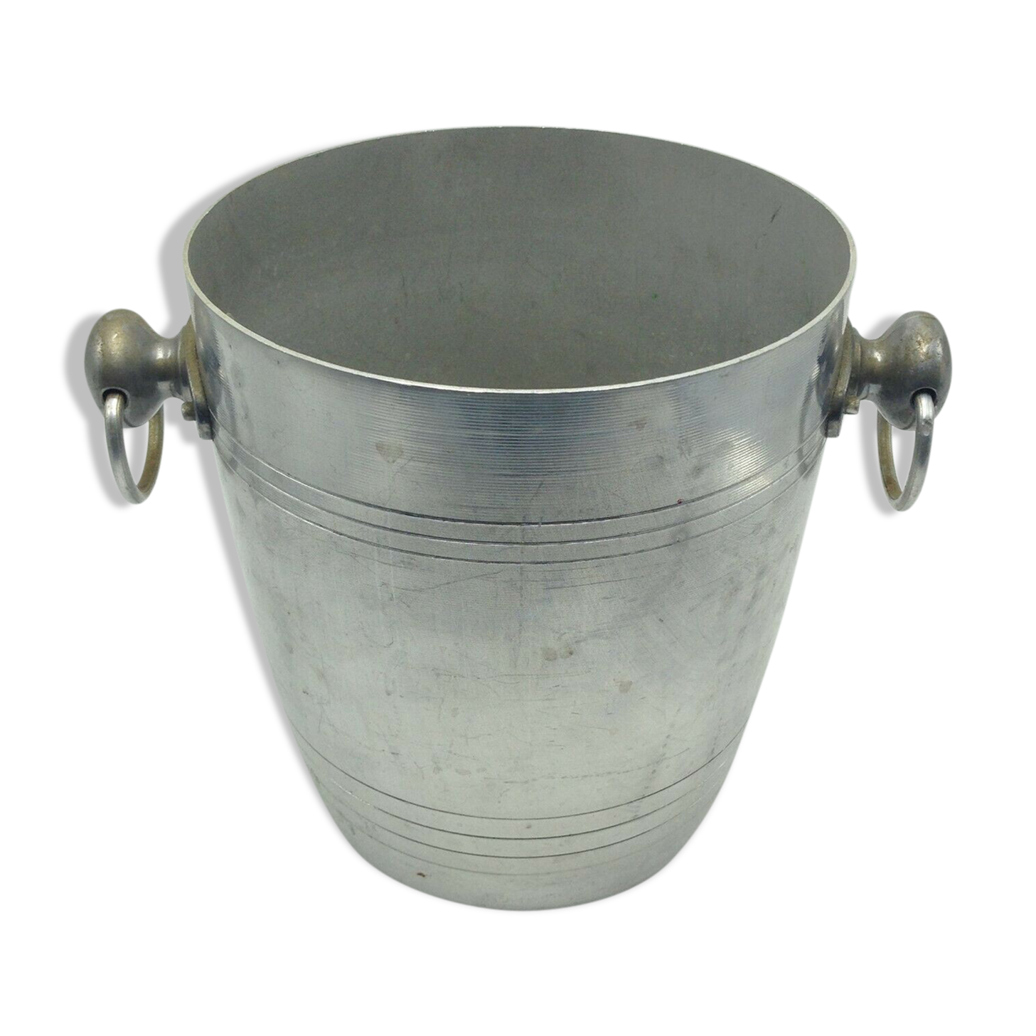 Aluminium champagne ice bucket marks Saint Eloi on the reverse