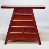 Ancien tabouret de barbier coiffeur chinois 19ème xixème siècle en bois laqué