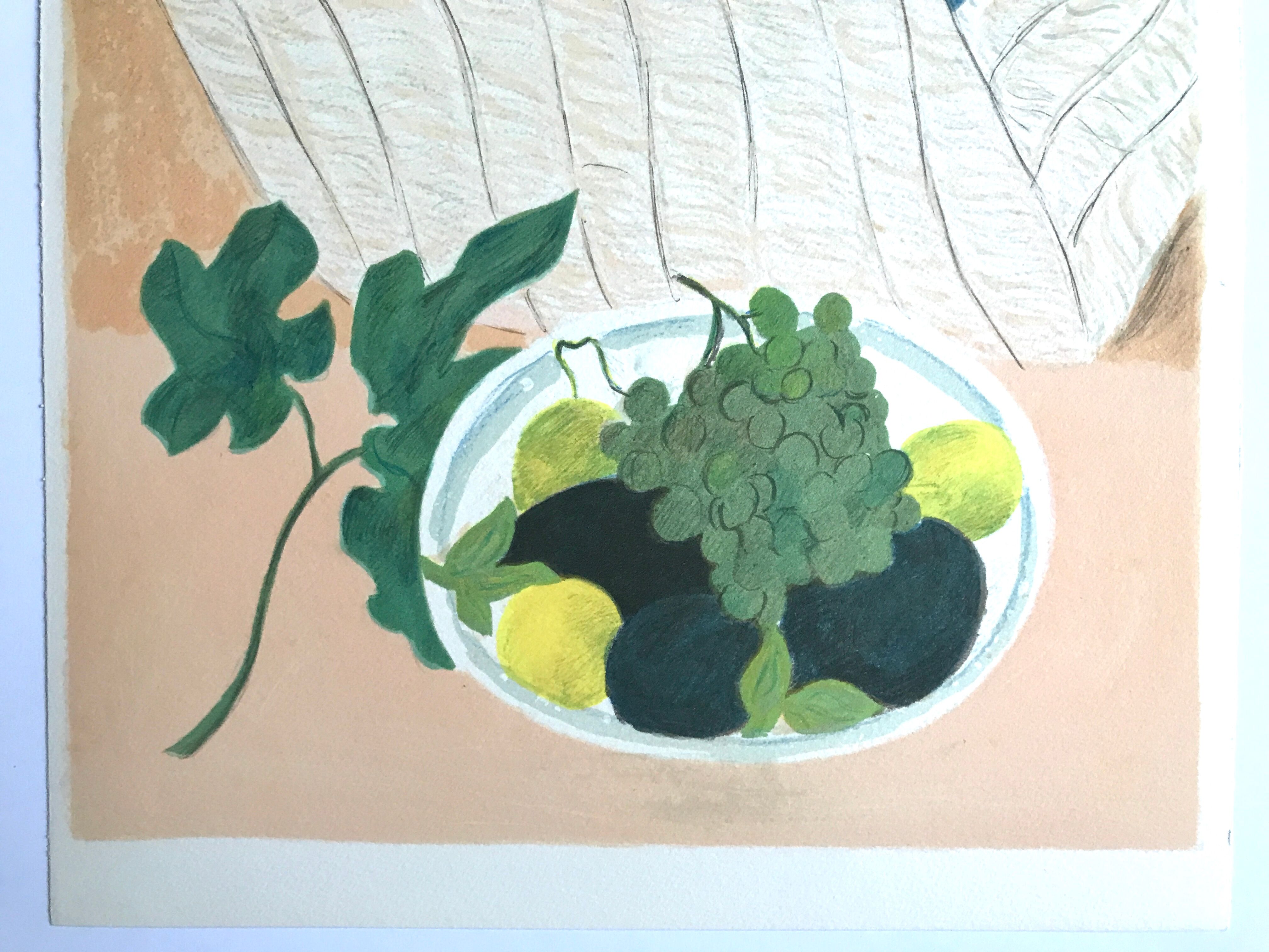 Original lithograph by Pierre Boncompain, Terrestrial Foods IV