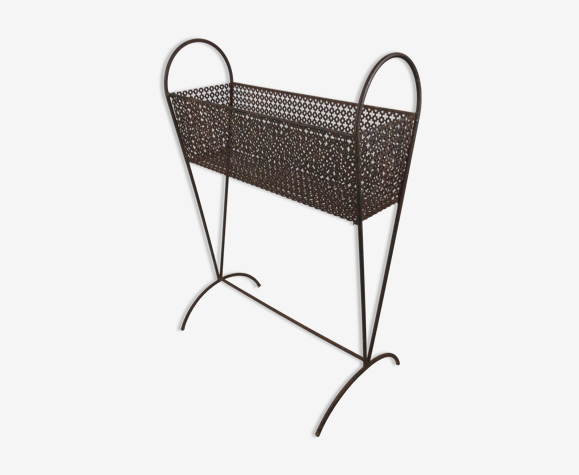 Jardinière en fer et métal perforé