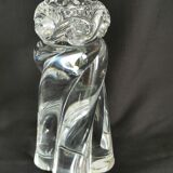 Paire de bougeoirs en cristal de Baccarat France , modèle 1952 , XXème