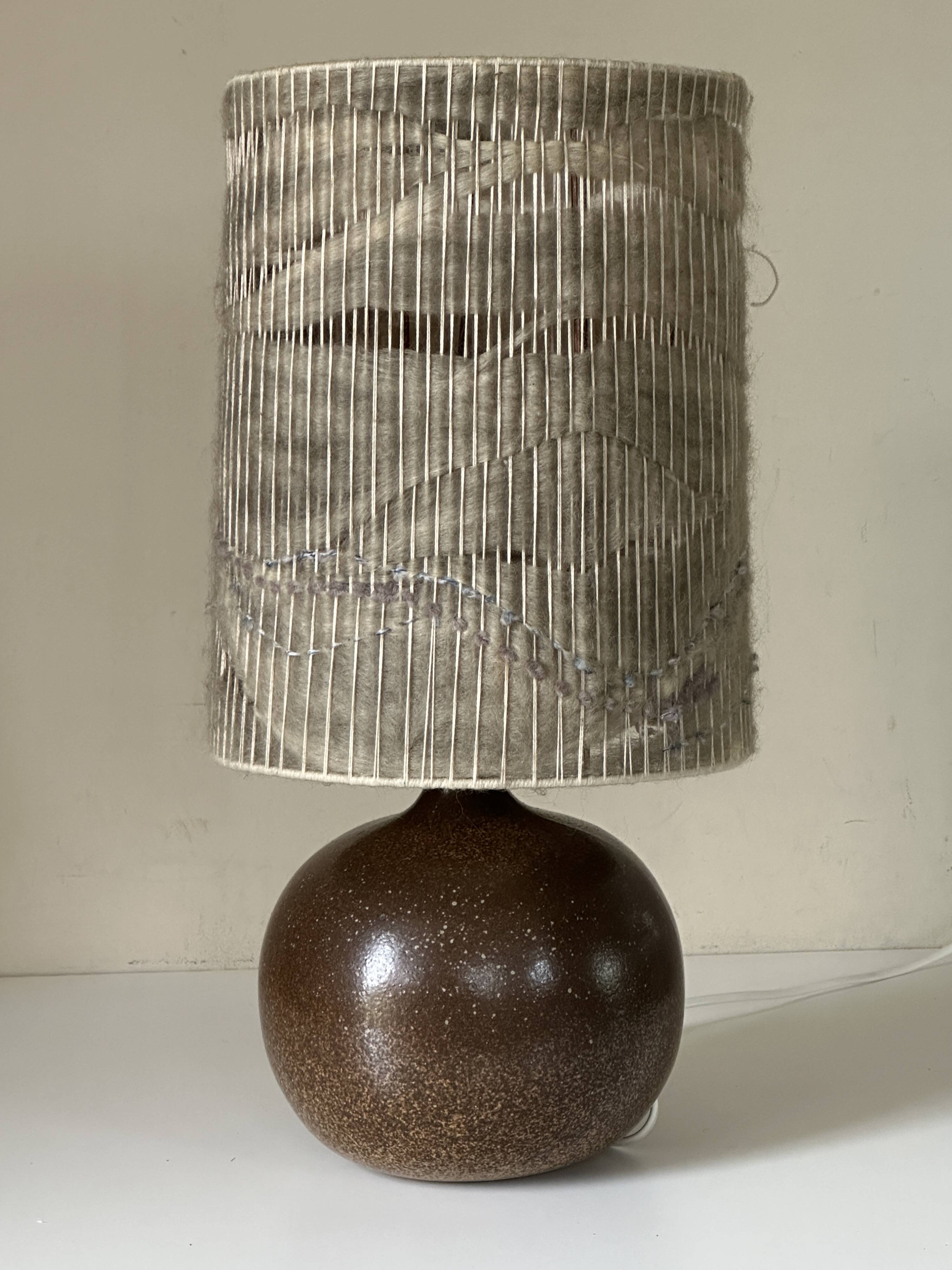 Vintage stoneware ceramic lamp from the 60s