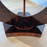 Art Deco Round Side Table in Rosewood Veneer, France, 1930s