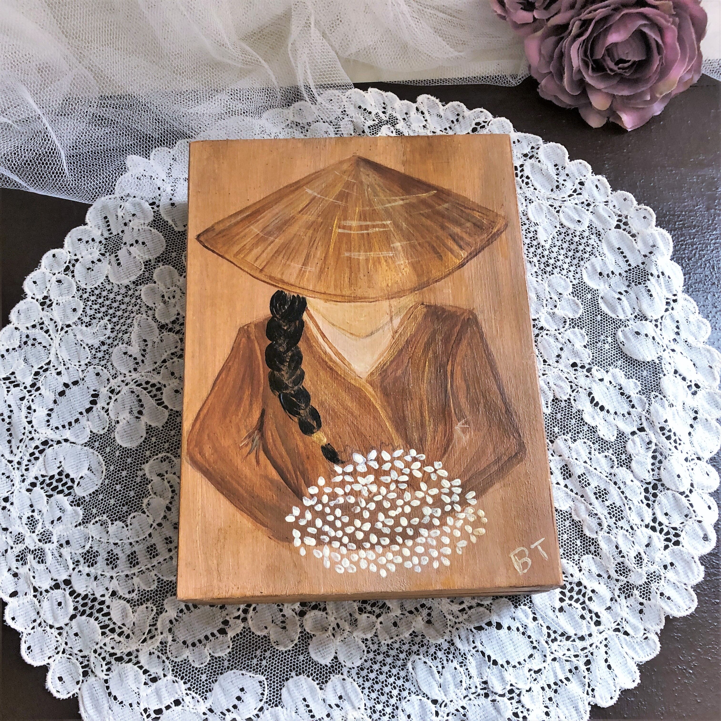 Wooden box for card games