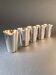 Set of 5 hunting cups – silver-plated with vermeil interior, with case