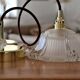 Deux suspensions en verre art deco forme pagode
