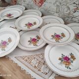 Set of 12 dessert plates Sarreguemines model Gérardmer