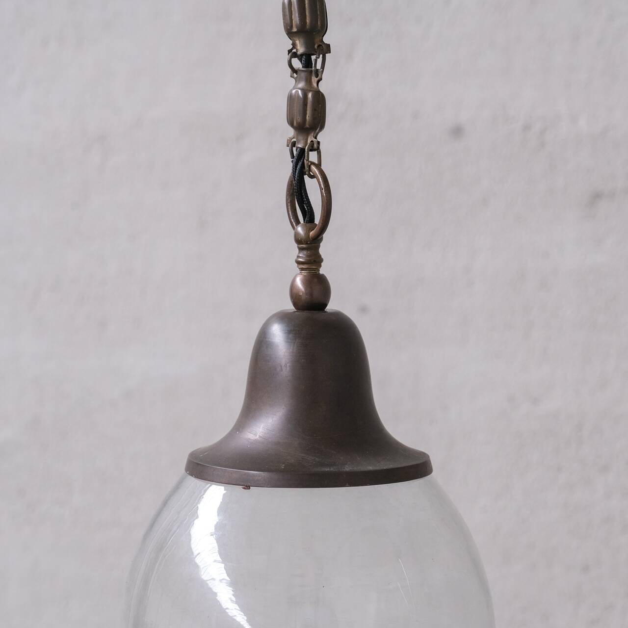 Clear Bell Shaped Antique Pendant Light