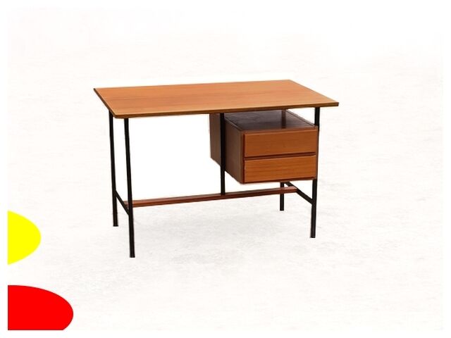 Modernist office design 60s - wood and metal