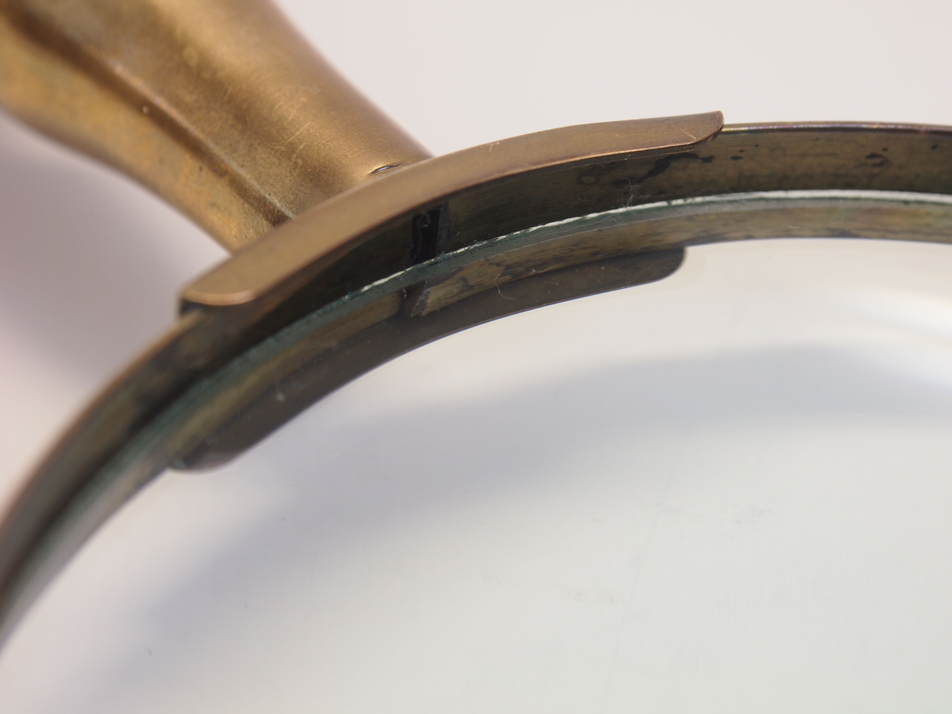 Vintage xxl brass desk magnifying glass